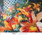 Lilies-1, Oil on Canvas