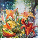 Lilies-3, Oil on Canvas