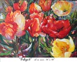 Tulips-3, Oil on Canvas