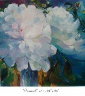 PEONIES 2, Oil on Canvas