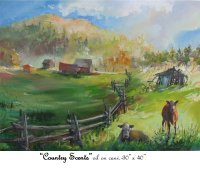 Country Scents, Province of Quebec, Canada, Oil on Canvas