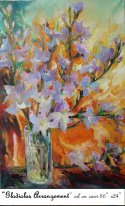 Gladiolus Arrangement, Oil on Canvas