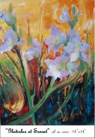 Gladiolus at Sunset, Oil on Canvas