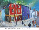 st.John's street scene, Newfoundland, Canada, Oil on Canvas